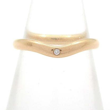 Tiffany & Co. Ring Curved Band 18K Pink Gold Diamond Total