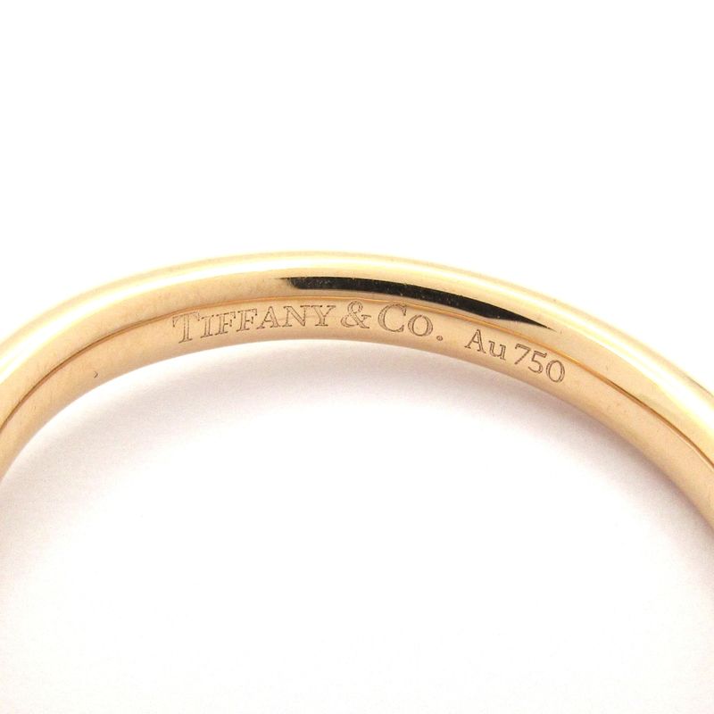 Tiffany & Co. Ring Curved Band 18K Pink Gold Diamond Total