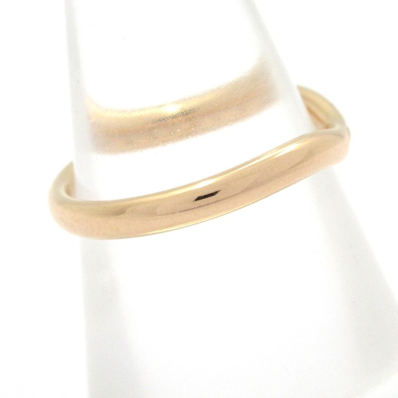 Tiffany & Co. Ring Curved Band 18K Pink Gold Diamond Total