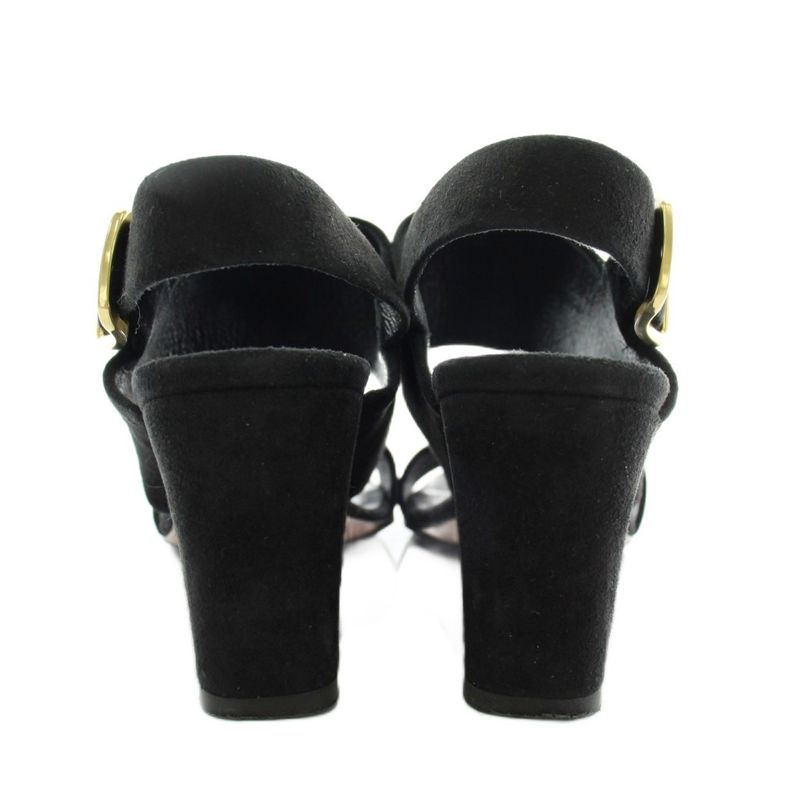 Celine Phoebe Philo Era Sandals Suede Open Toe Chunky Heel Ankle Strap 36