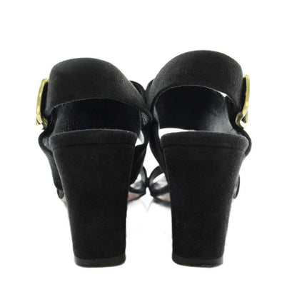 Celine Phoebe Philo Era Sandals Suede Open Toe Chunky Heel Ankle Strap 36