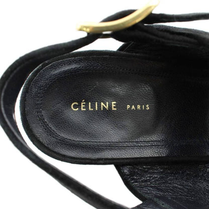 Celine Phoebe Philo Era Sandals Suede Open Toe Chunky Heel Ankle Strap 36