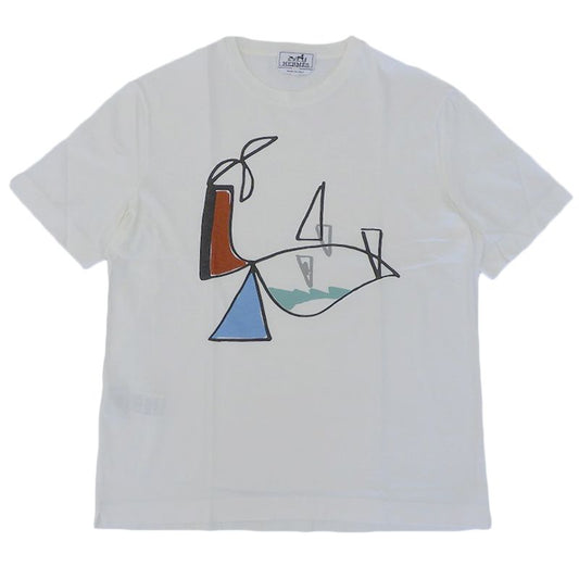 Hermes Cotton T-Shirt Top White