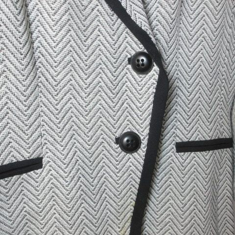 Dior Vintage T-Shirt Jacket Chevron Stripe Fully Lined Wool Large