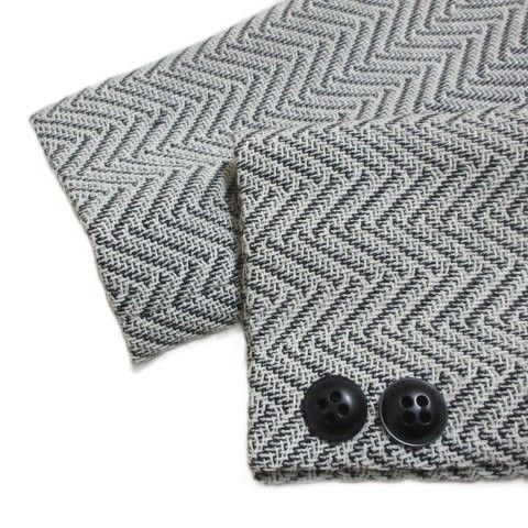 Dior Vintage T-Shirt Jacket Chevron Stripe Fully Lined Wool Large