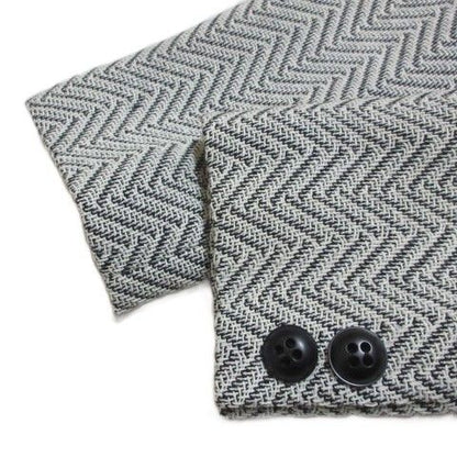 Dior Vintage T-Shirt Jacket Chevron Stripe Fully Lined Wool Large