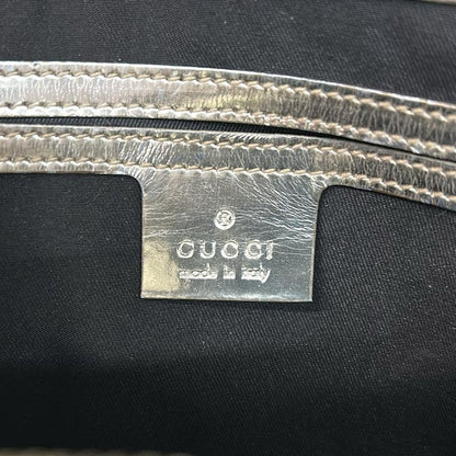 Gucci Handbag GG Plus Supreme Ivory Gold Mini Boston Leather