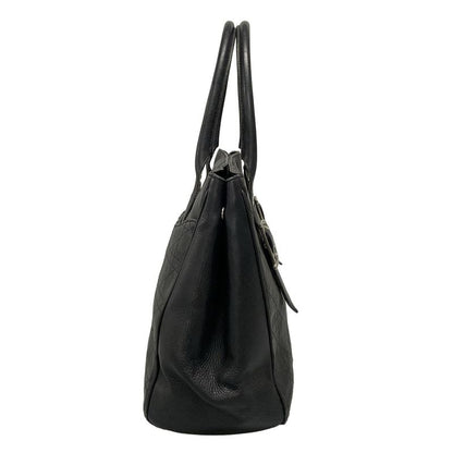 Dior Tote Cannage Stitch Black D Buckle Leather