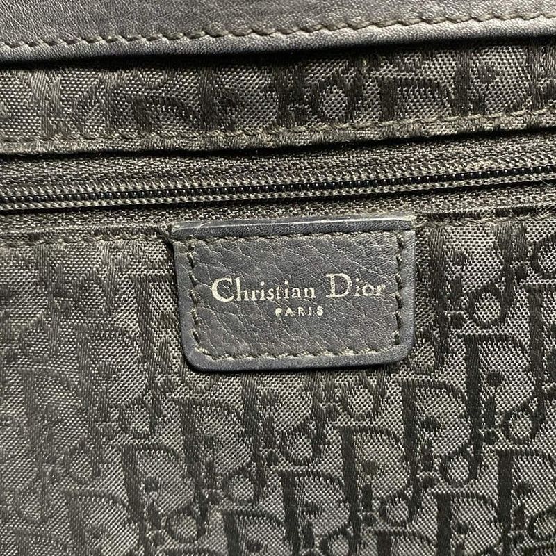 Dior Tote Cannage Stitch Black D Buckle Leather