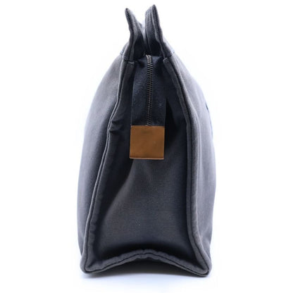 Hermes Fourre Tout Canvas Clutch Gray