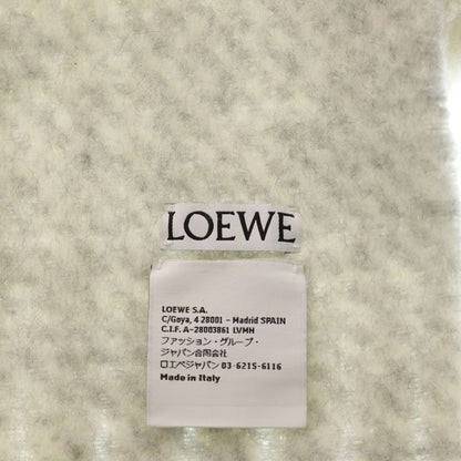 Loewe Wool Alpaca Blend Scarf White Gray