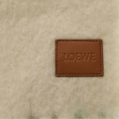 Loewe Wool Alpaca Blend Scarf White Gray