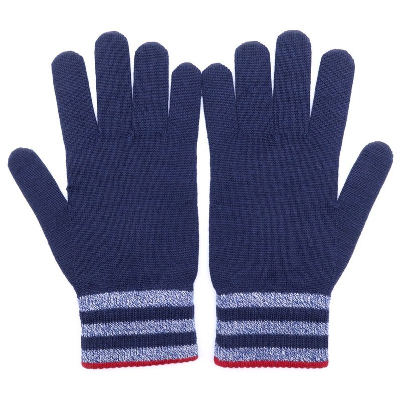 Louis Vuitton Monogram Stripes Glove Navy Wool Gloves