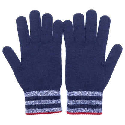 Louis Vuitton Monogram Stripes Glove Navy Wool Gloves