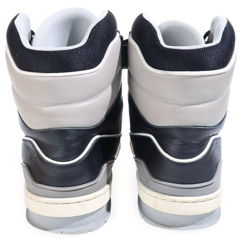 Louis Vuitton LV High Top Trainer Cut Sneakers Gray Black
