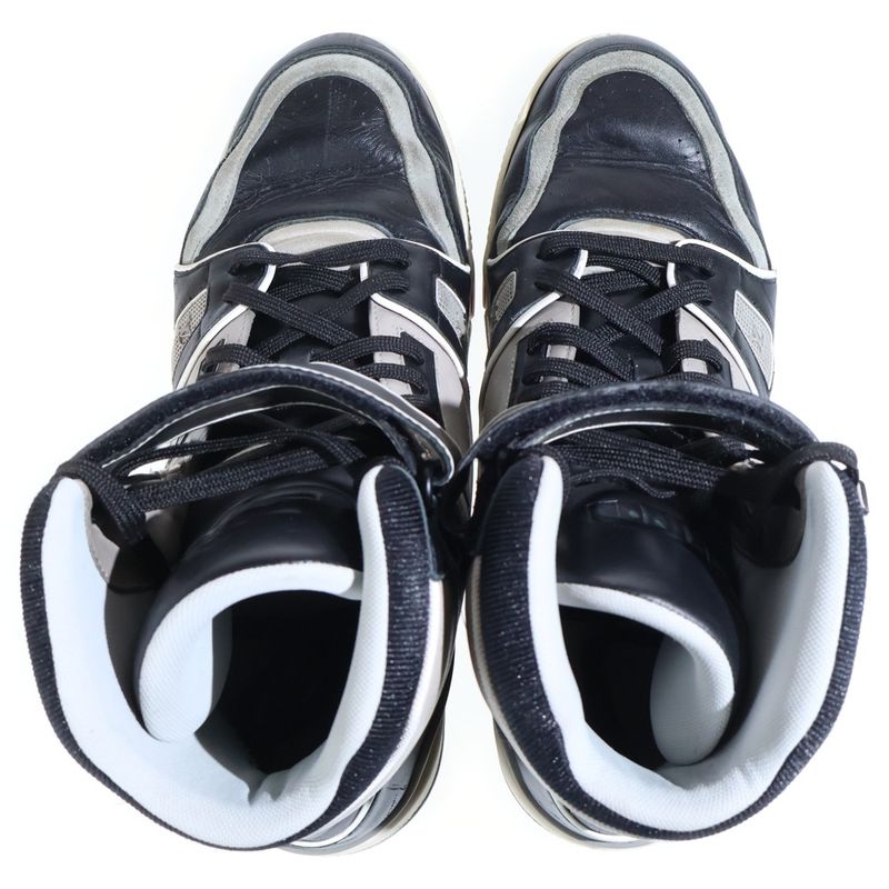 Louis Vuitton LV High Top Trainer Cut Sneakers Gray Black