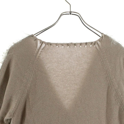 Fendi Cashmere Poncho Brown 40 Flat