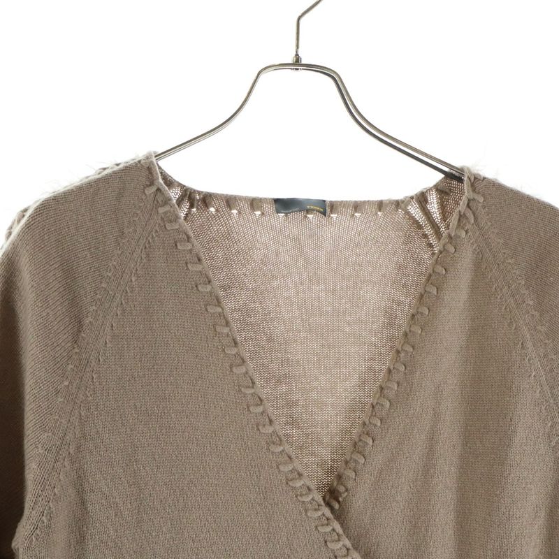 Fendi Cashmere Poncho Brown 40 Flat