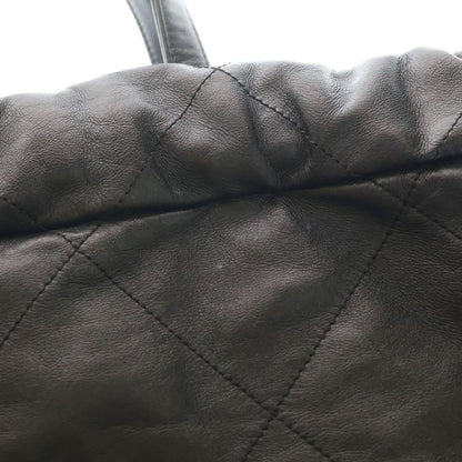 Chanel 22 Large Backpack Black Shiny Calf Gold