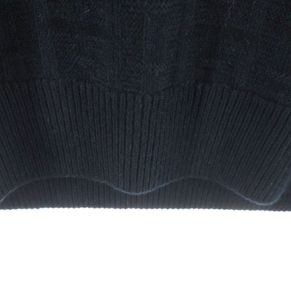 Hermes Pattern V-neck Knit Vest Black