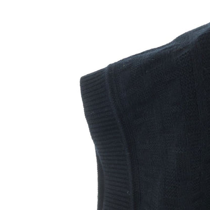 Hermes Pattern V-neck Knit Vest Black