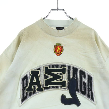Balenciaga Skater Oversized Crush Dust Processing Patch Short Shirt
