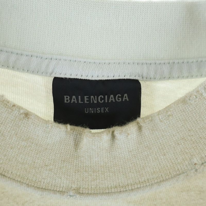 Balenciaga Skater Oversized Crush Dust Processing Patch Short Shirt