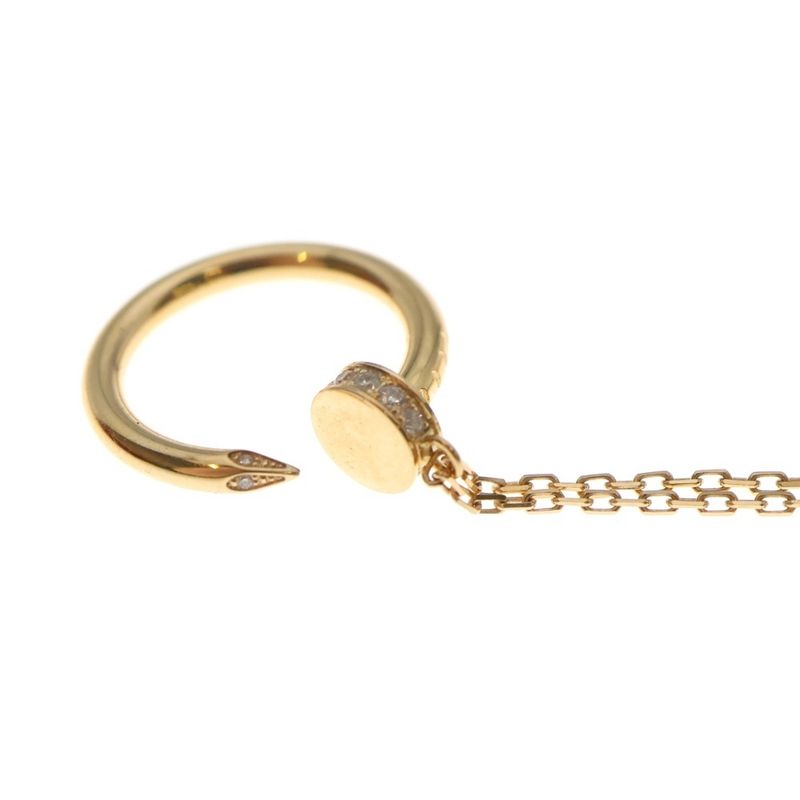 Cartier Just Ankle Diamond Necklace Pendant 18K PG Pink Gold