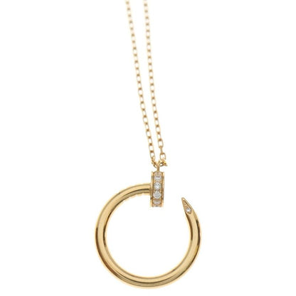 Cartier Just Ankle Diamond Necklace Pendant 18K PG Pink Gold