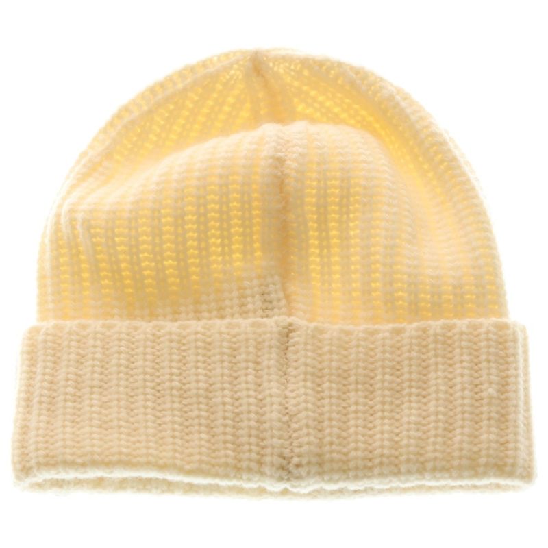 Fendi Front Logo Knit Cap Ivory