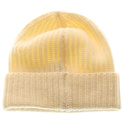 Fendi Front Logo Knit Cap Ivory