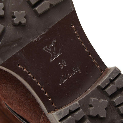 Louis Vuitton Monogram 36 Brown Suede Heel