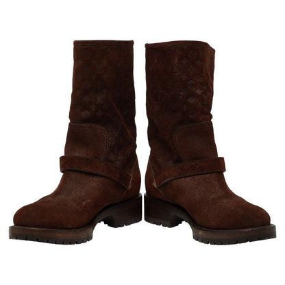 Louis Vuitton Monogram 36 Brown Suede Heel
