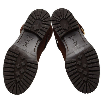 Louis Vuitton Monogram 36 Brown Suede Heel