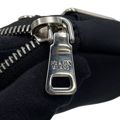 Prada Shoulder Pouch Triangle Logo Tessuto Pocket Nylon Black