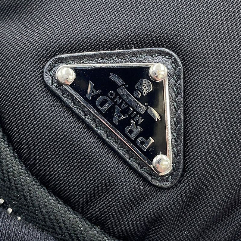 Prada Shoulder Pouch Triangle Logo Tessuto Pocket Nylon Black