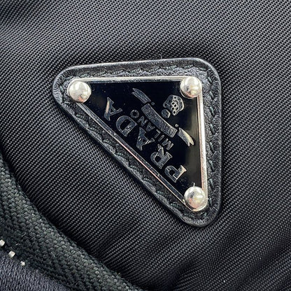 Prada Shoulder Pouch Triangle Logo Tessuto Pocket Nylon Black