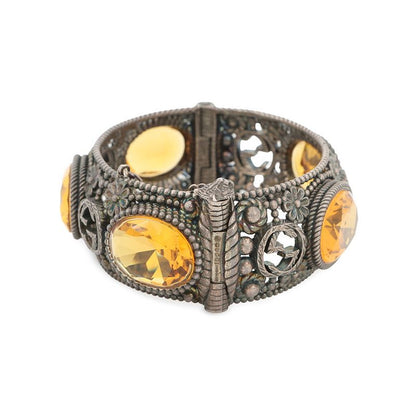 Gucci Bracelet Interlocking Flower Bangle 17 Stone Cat Head