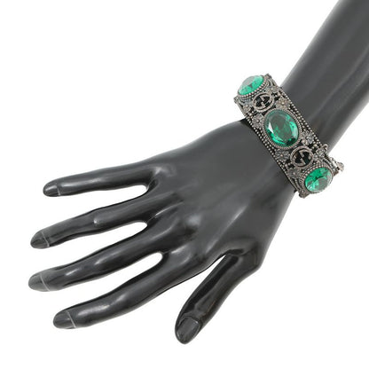 Gucci Bracelet Interlocking Flower Bangle 17 Stone Cat Head