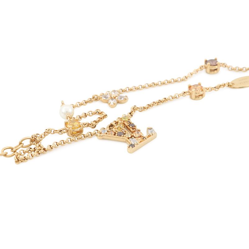 Louis Vuitton Bracelet LV Metal Strass Dore