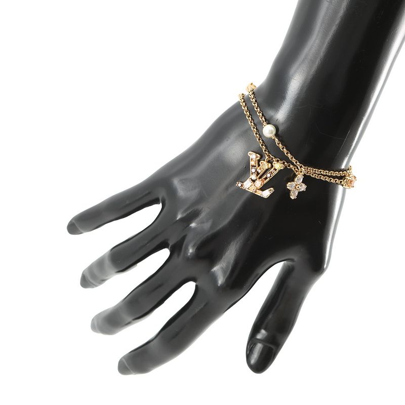 Louis Vuitton Bracelet LV Metal Strass Dore