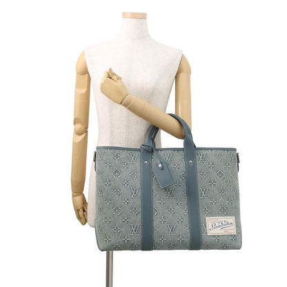 Louis Vuitton Tote Monogram Wash Denim Weekend NM 2-Way