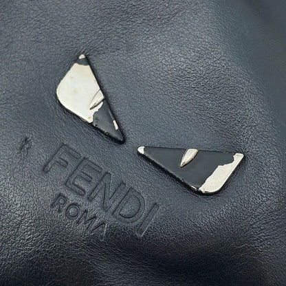 Fendi Backpack Monster Star Nylon Calfskin Black Navyblack