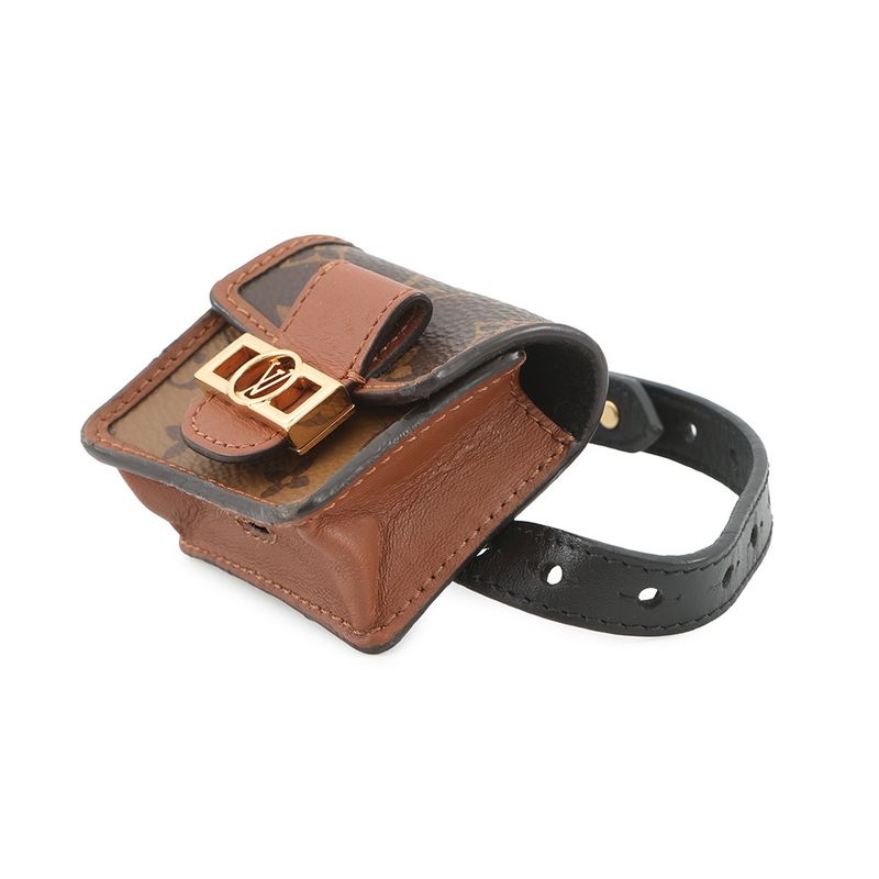 Louis Vuitton Airpods Case Bracelet Party de Fine Monogram Reverse Brown Noir Black