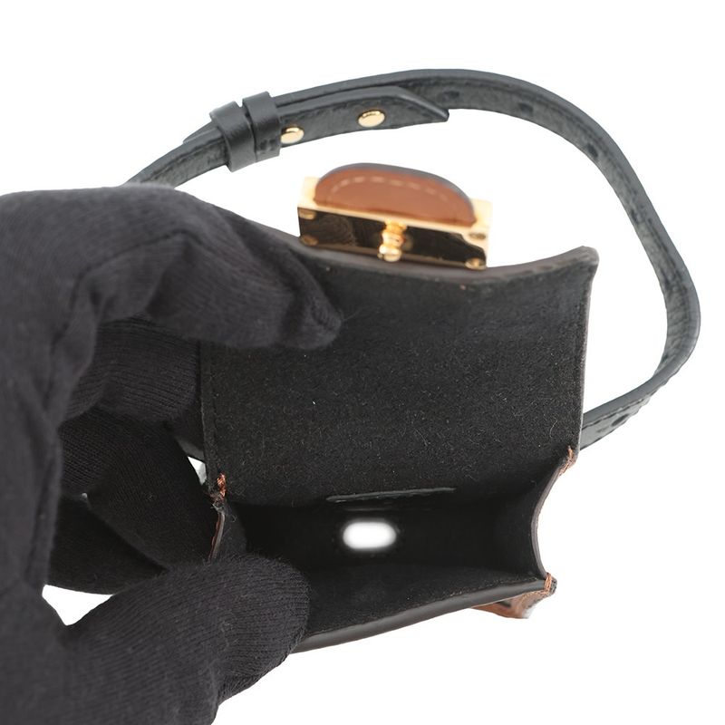 Louis Vuitton Airpods Case Bracelet Party de Fine Monogram Reverse Brown Noir Black