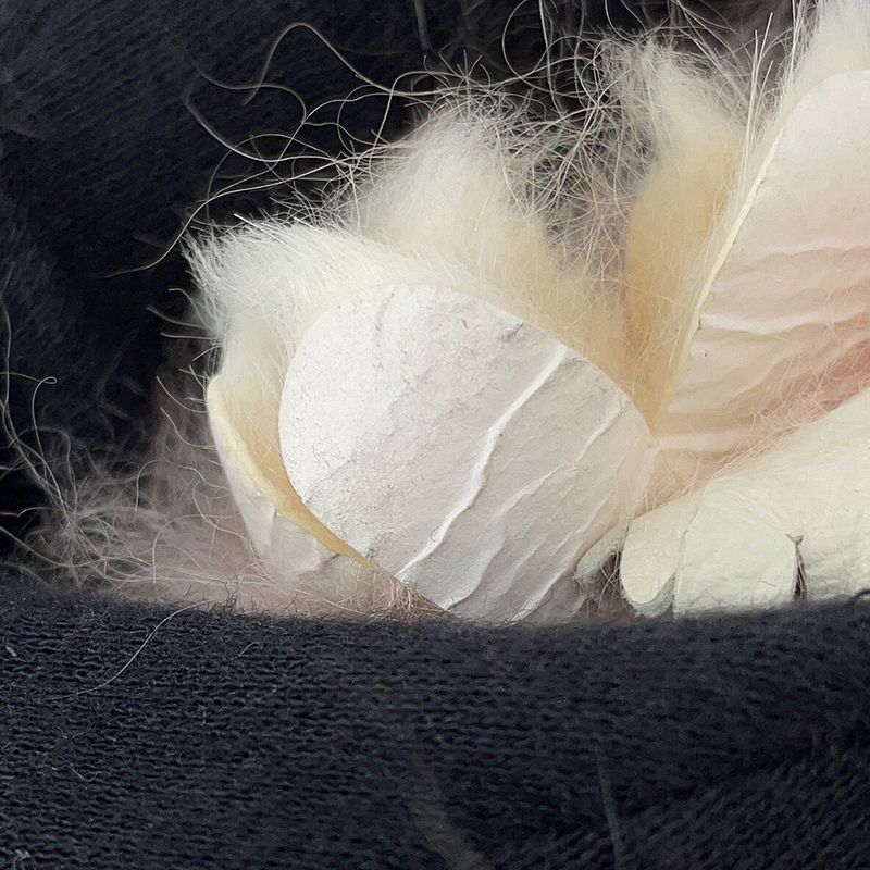 Fendi Bag Charm Pom Rabbit Fur Rakuten Key Holder Pink White