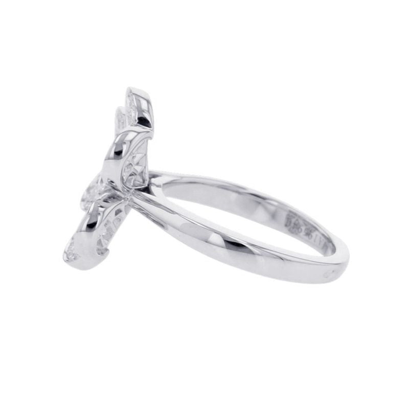 Van Cleef & Arpels Ring Frivole Flower Diamond Total 18K White Def
