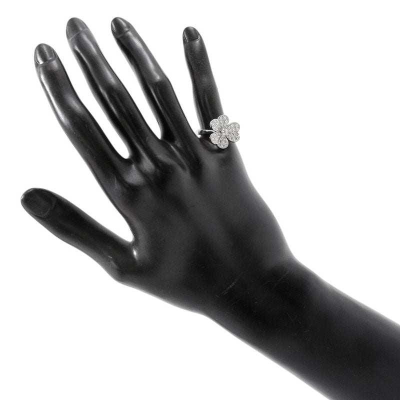 Van Cleef & Arpels Ring Frivole Flower Diamond Total 18K White Def
