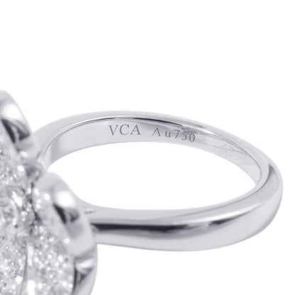 Van Cleef & Arpels Ring Frivole Flower Diamond Total 18K White Def