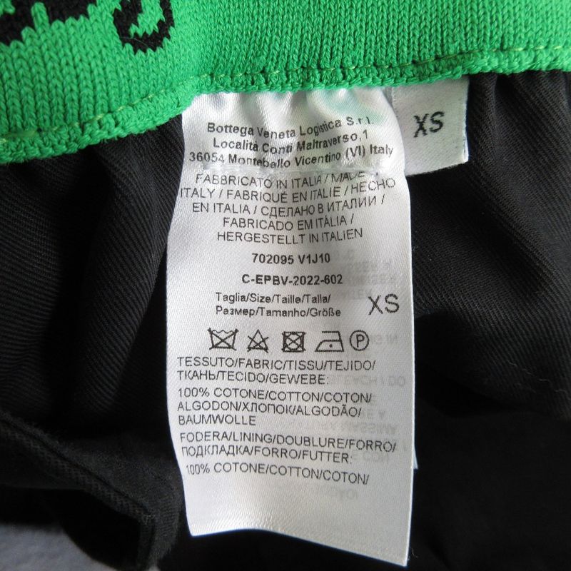 Bottega Veneta Waist Logo Easy Shorts XS Black Pants